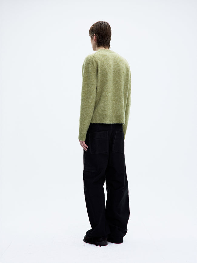 Coor Wool Blend Hairy Sweater - Green
