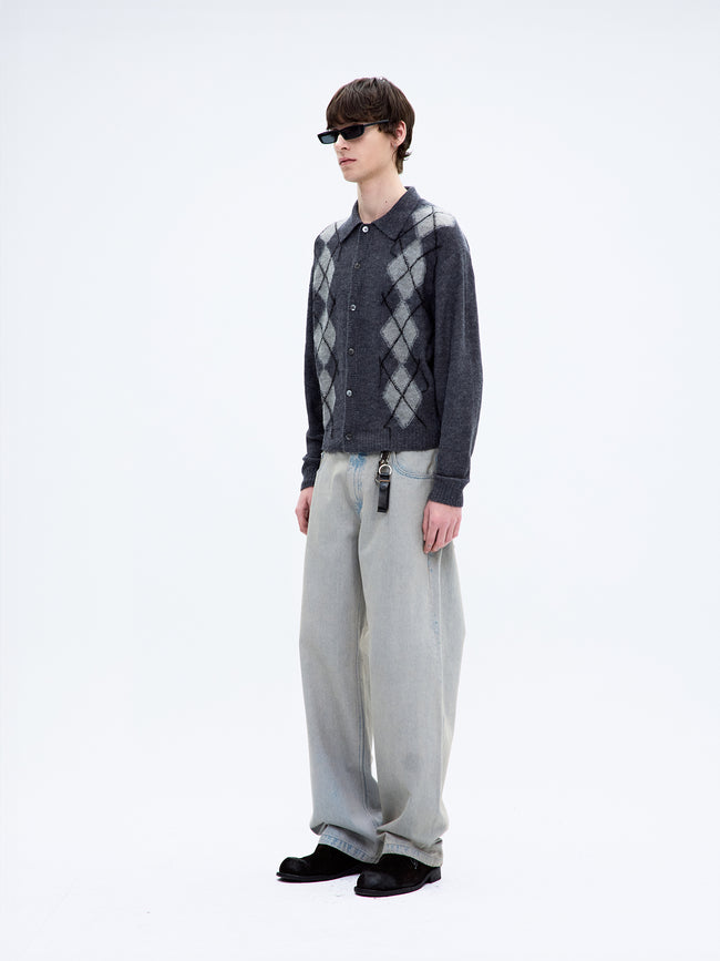 Coor Inside Out Argyle Sweater - Grey