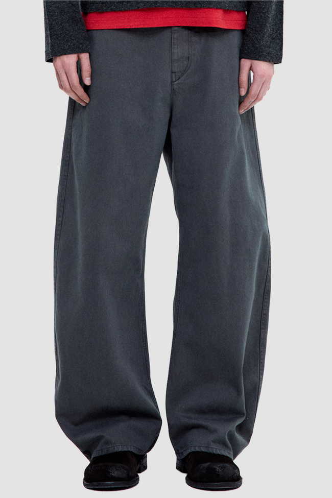 Coor Moleskin High Waisted Curve Pants - Charcoal