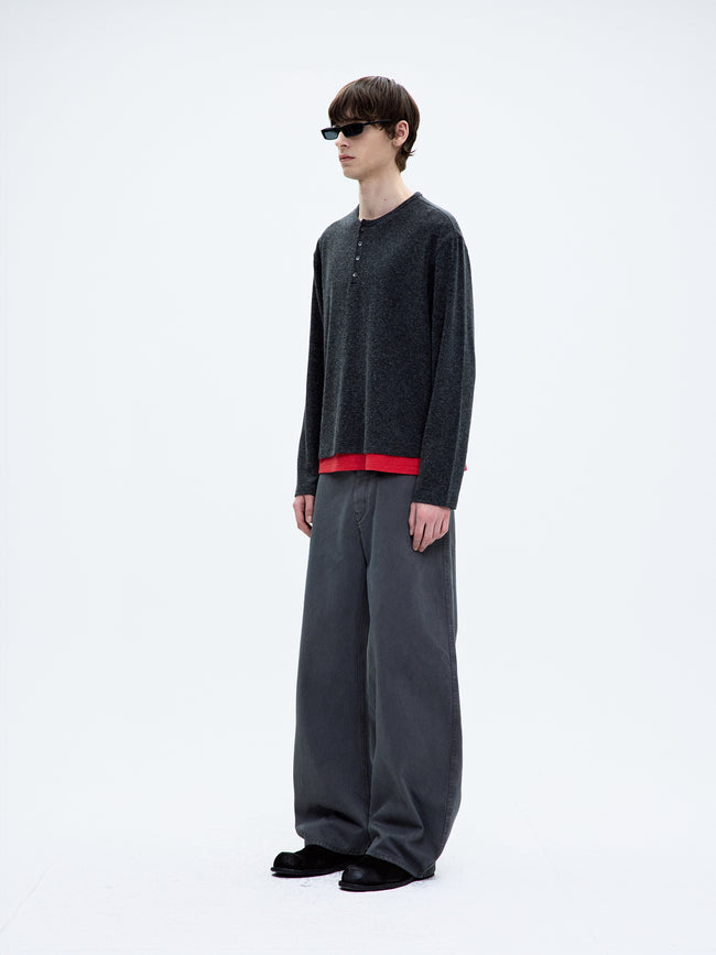 Coor Moleskin High Waisted Curve Pants - Charcoal