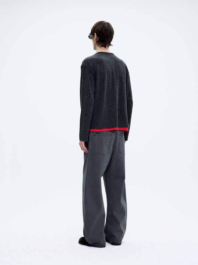 Coor Moleskin High Waisted Curve Pants - Charcoal