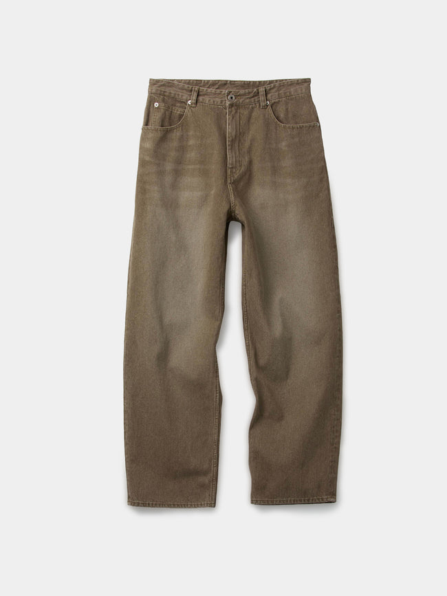 Coor Brushed Rib Textured Jeans - Beige