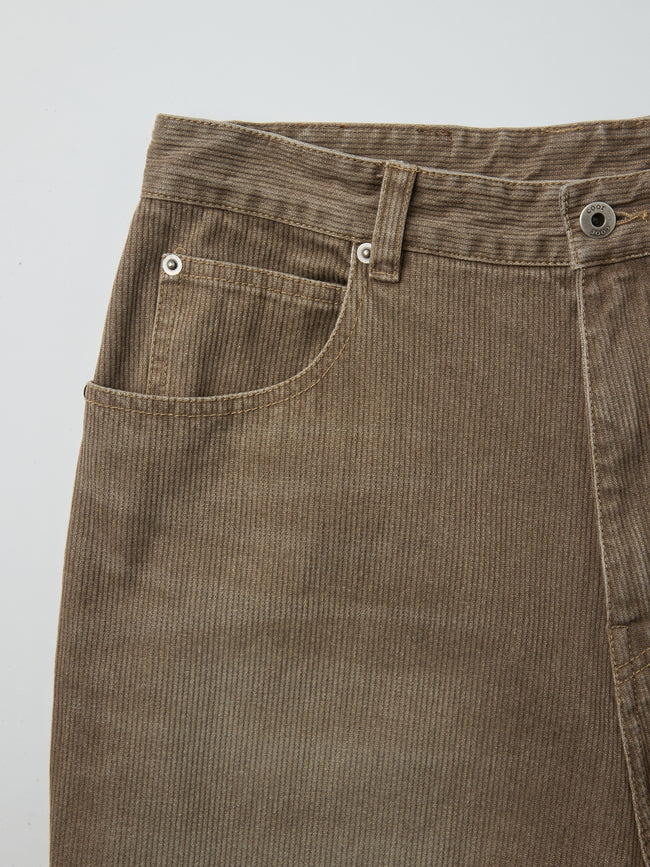 Coor Brushed Rib Textured Jeans - Beige