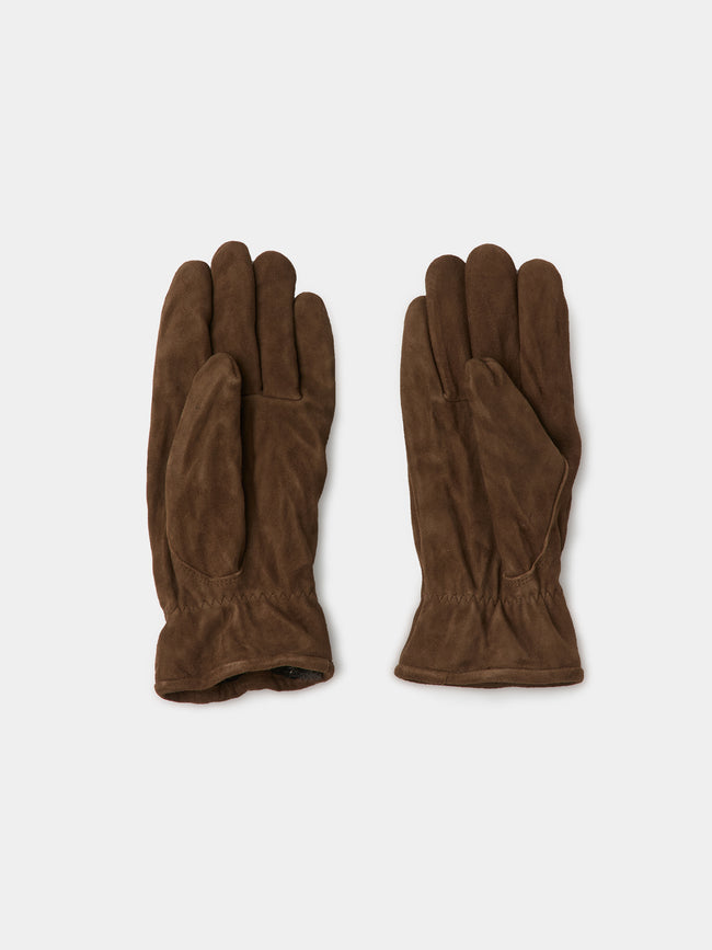 Coor Goatskin Pleated Gloves - Brown