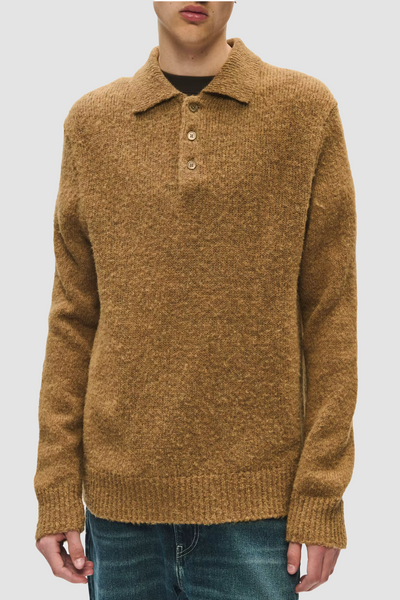 WOOD WOOD WWKimi Polo Sweater – Brown | Due West