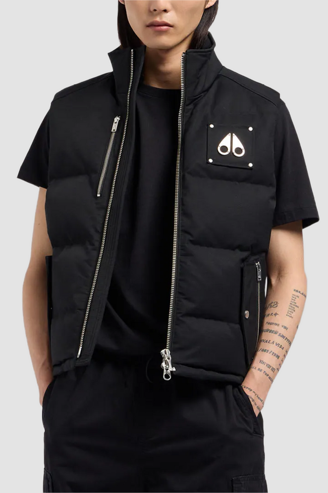 Moose Knuckles Mens Down Vest Westmount - Black/Black