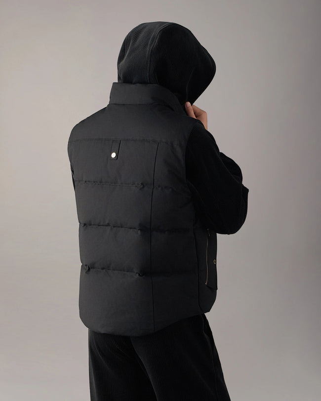 Moose Knuckles Mens Down Vest Westmount - Black/Black