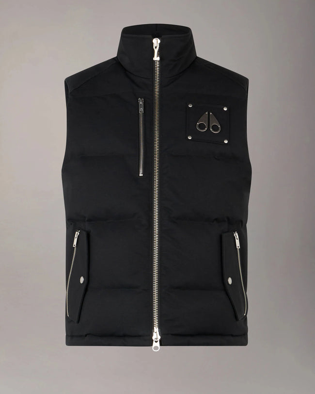 Moose Knuckles Mens Down Vest Westmount - Black/Black