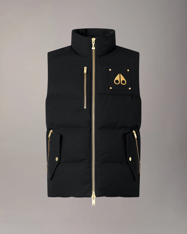 Moose Knuckles Mens Down Vest Westmount - Black/Black