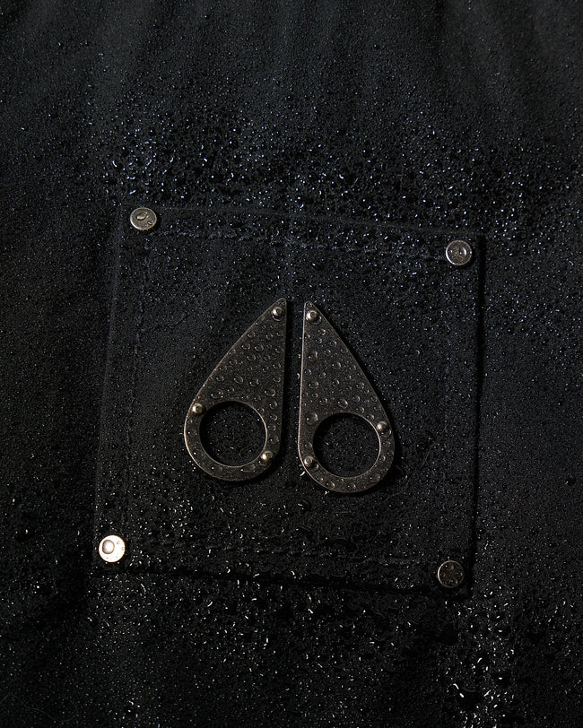 Moose Knuckles Mens Down Bomber f26 Pioneer - Black/Patchwork
