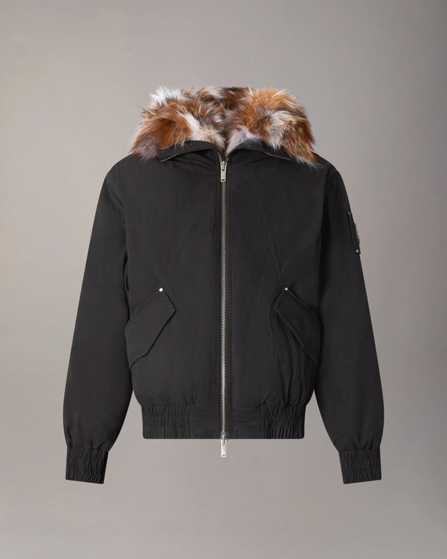 Moose Knuckles Mens Down Bomber f26 Pioneer - Black/Patchwork
