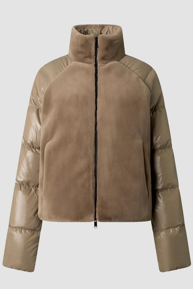 Moose Knuckles Womens Lite Bomber Queens Hybrid - Ashen