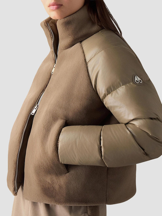 Moose Knuckles Womens Lite Bomber Queens Hybrid - Ashen