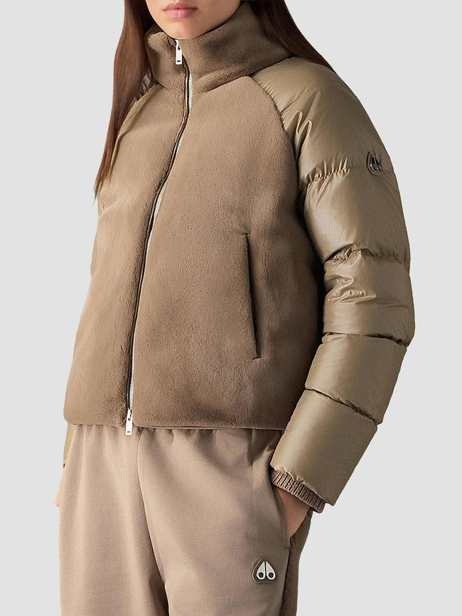 Moose Knuckles Womens Lite Bomber Queens Hybrid - Ashen