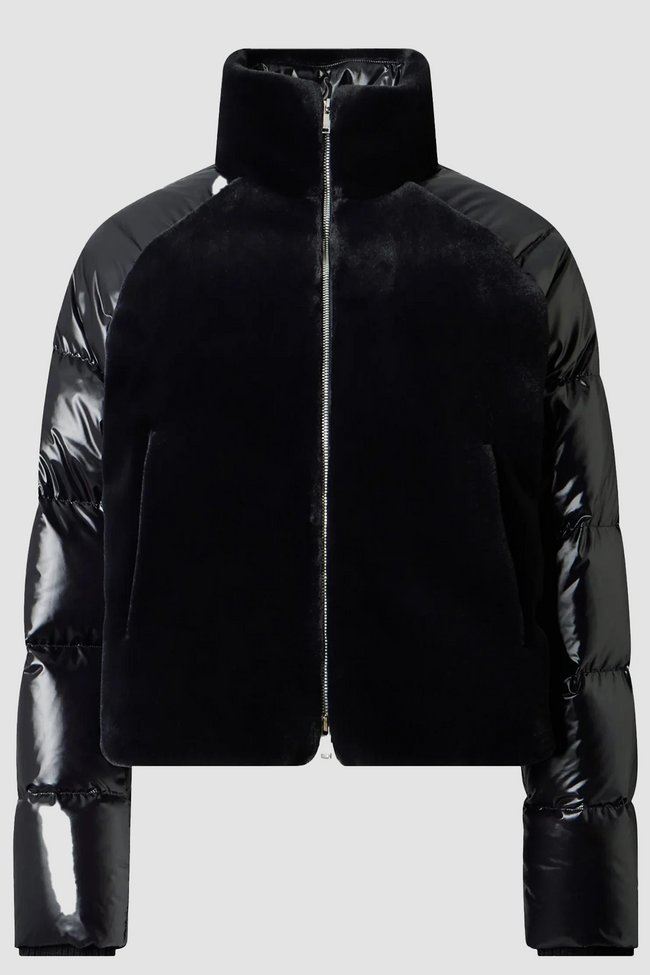 Moose Knuckles Womens Lite Bomber Queens Hybrid - Black