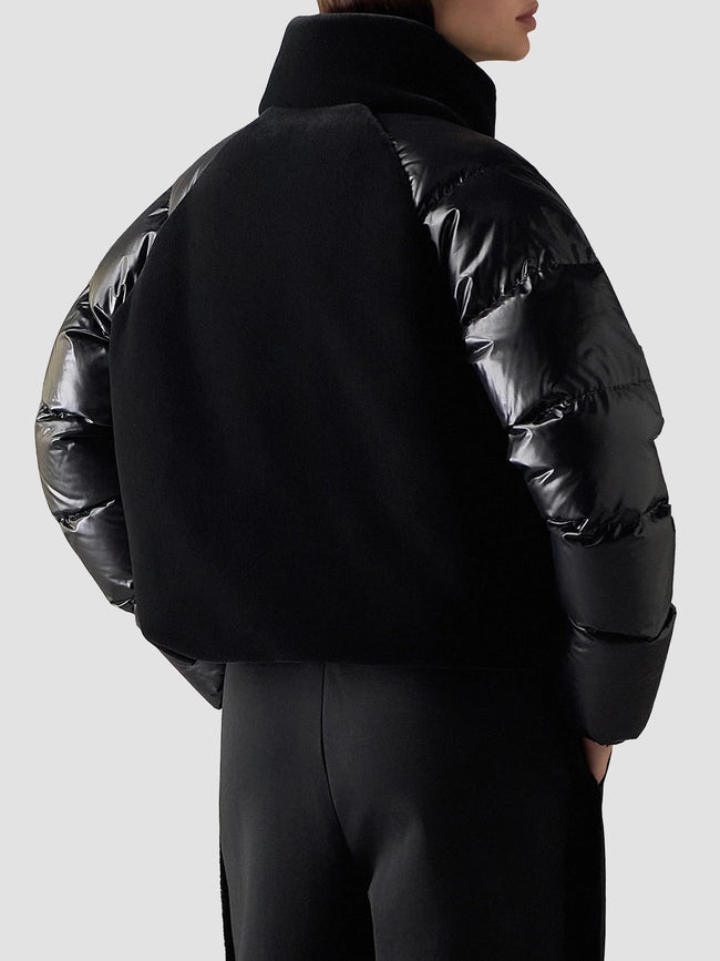 Moose Knuckles Womens Lite Bomber Queens Hybrid - Black