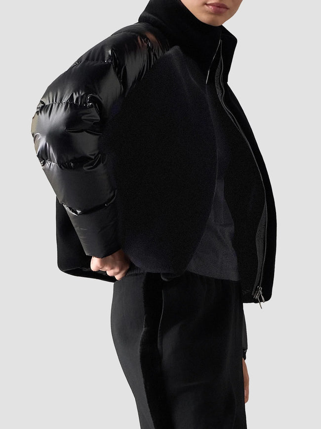 Moose Knuckles Womens Lite Bomber Queens Hybrid - Black