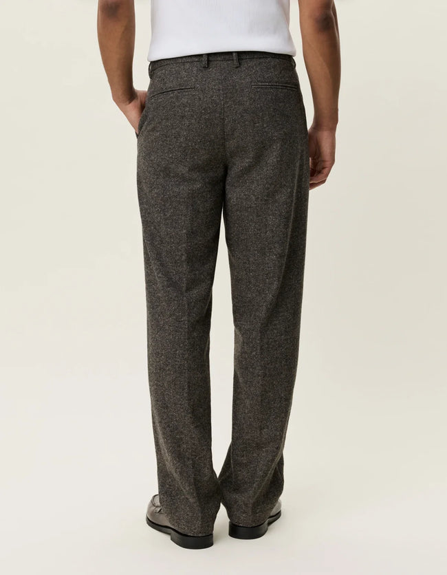 Les Deux Wool Melange Slack Pants - Grey