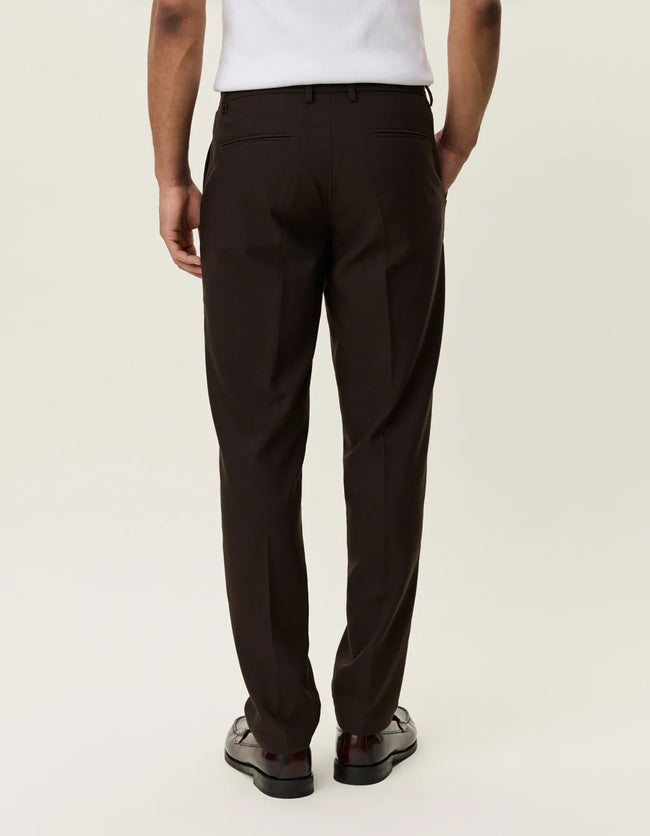 Les Deux Brushed Twill Reg Suit Pants - Brown
