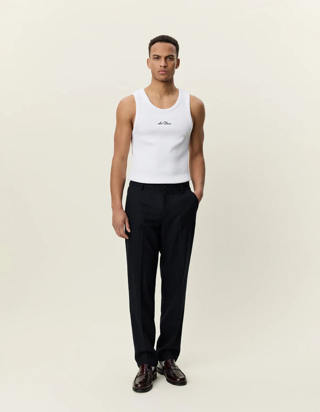 Les Deux Wool Reg Suit Pants - Navy