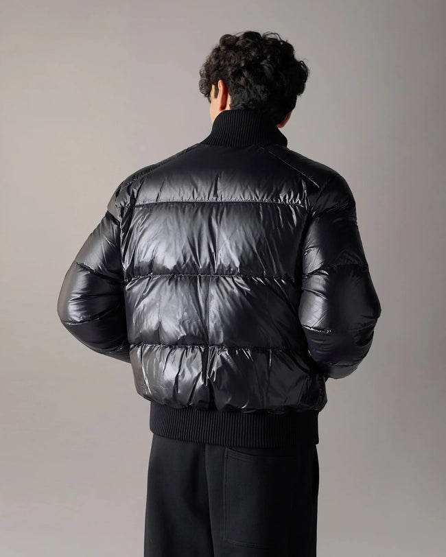 Moose Knuckles Mens Down Bomber f26 Kings Puffer - Black