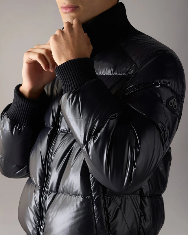 Moose Knuckles Mens Down Bomber f26 Kings Puffer - Black