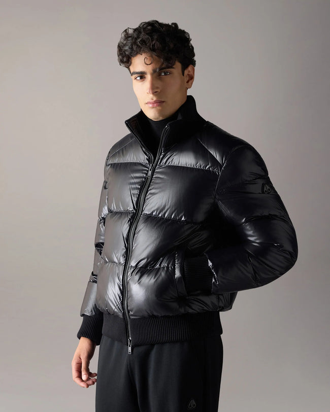Moose Knuckles Mens Down Bomber f26 Kings Puffer - Black