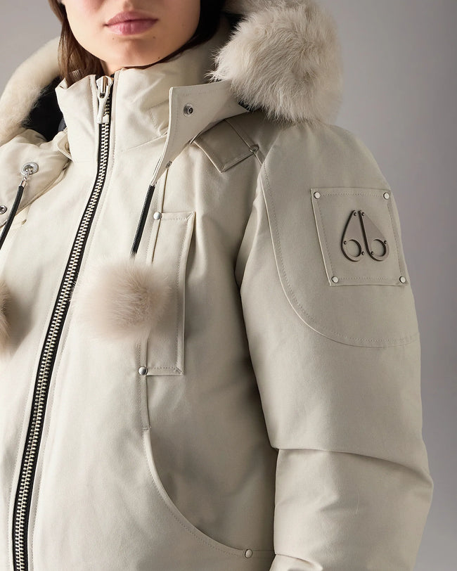 Moose Knuckles Womens Down Bomber f26 Debbie - Alabaster/Alabaster