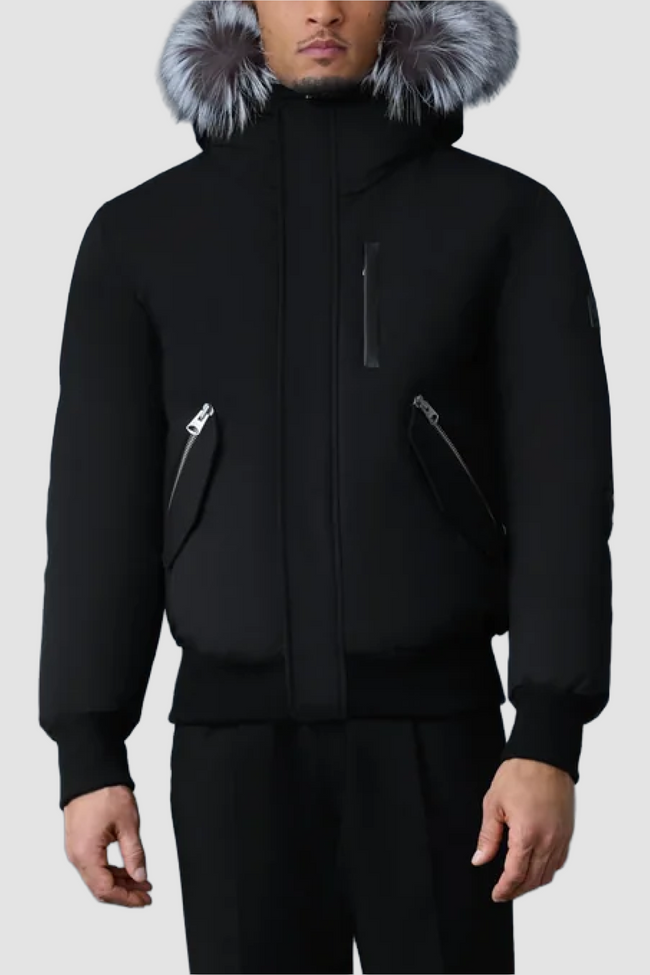 Mackage Mens Down Bomber Dixon-XZ - Black/Silver