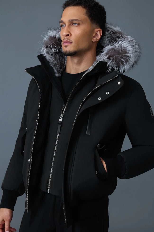 Mackage Mens Down Bomber Dixon-XZ - Black/Silver