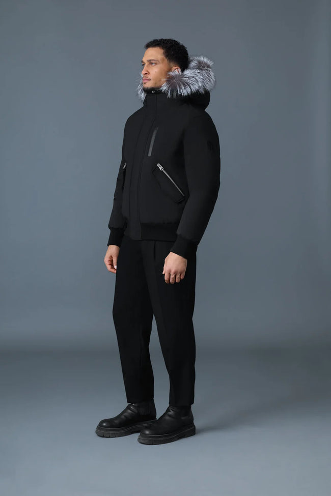 Mackage Mens Down Bomber Dixon-XZ - Black/Silver