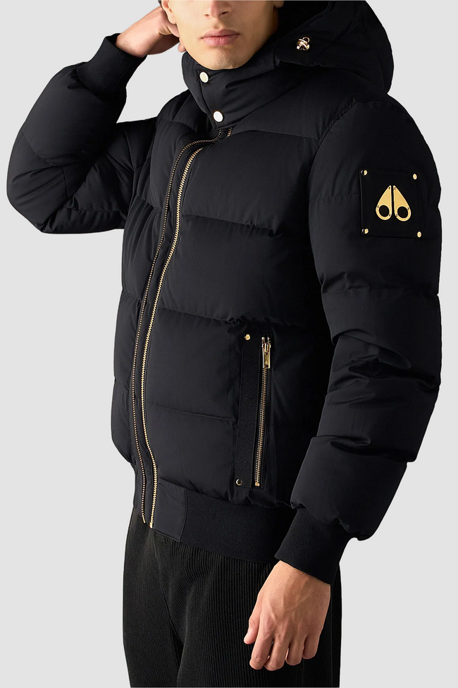 Moose Knuckles Mens Down Bomber f26 Stagg - Black/Black