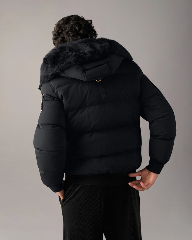 Moose Knuckles Mens Down Bomber f26 Stagg - Black/Black