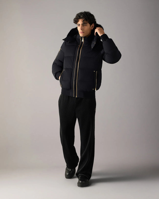 Moose Knuckles Mens Down Bomber f26 Stagg - Black/Black