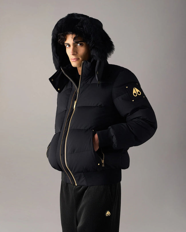 Moose Knuckles Mens Down Bomber f26 Stagg - Black/Black