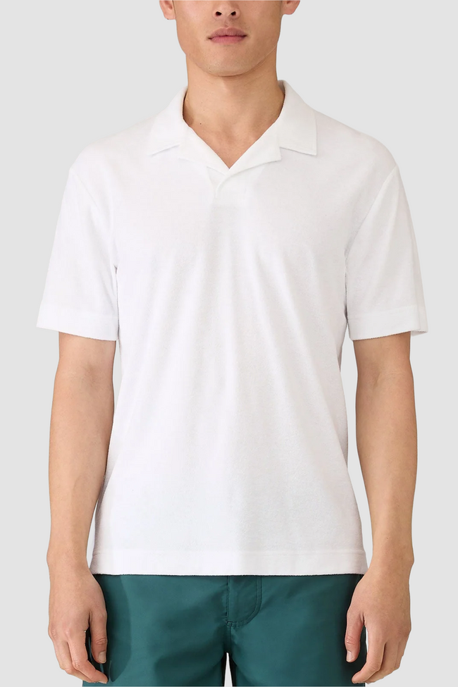 Sunspel Towelling Polo Shirt - White
