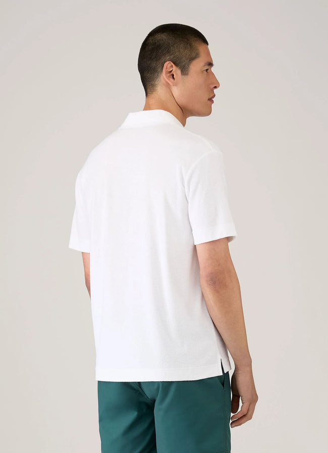 Sunspel Towelling Polo Shirt - White