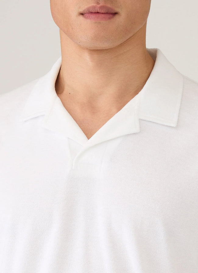 Sunspel Towelling Polo Shirt - White