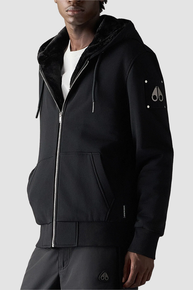 Moose Knuckles Mens Classic Bunny f26 Hoodie - Black