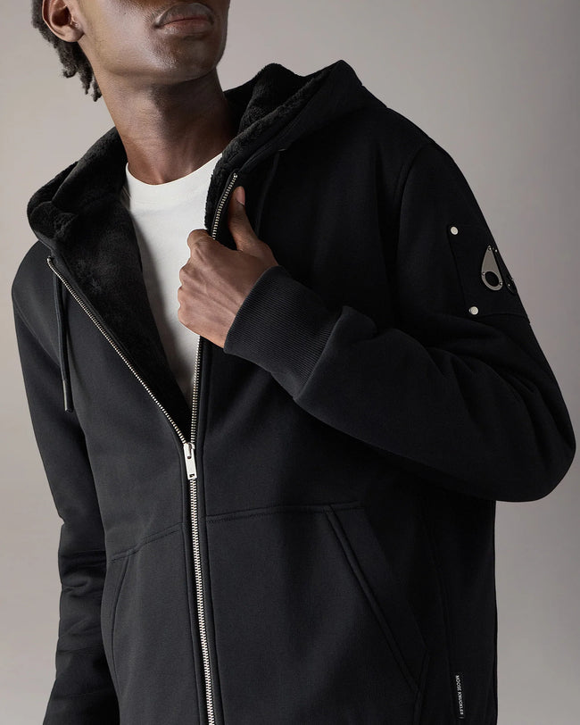 Moose Knuckles Mens Classic Bunny f26 Hoodie - Black