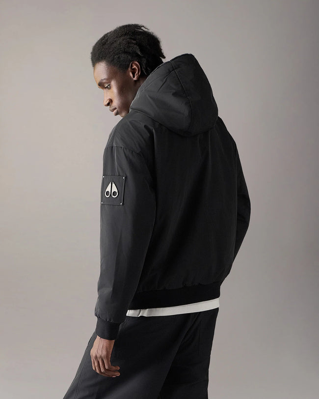 Moose Knuckles Mens f26 Roland Reversible Bunny Hoodie - Black