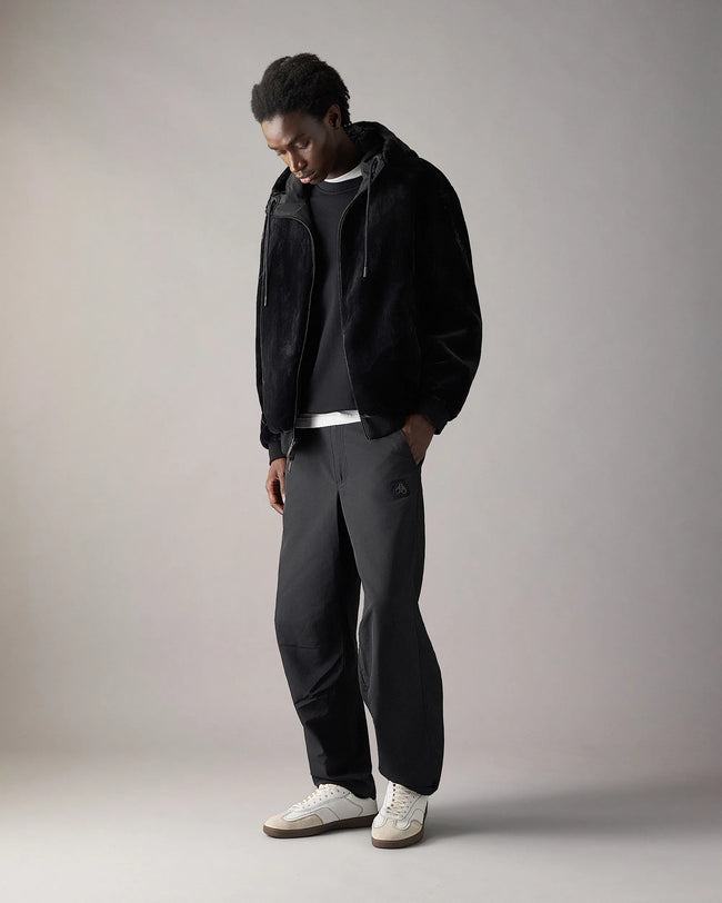 Moose Knuckles Mens f26 Roland Reversible Bunny Hoodie - Black