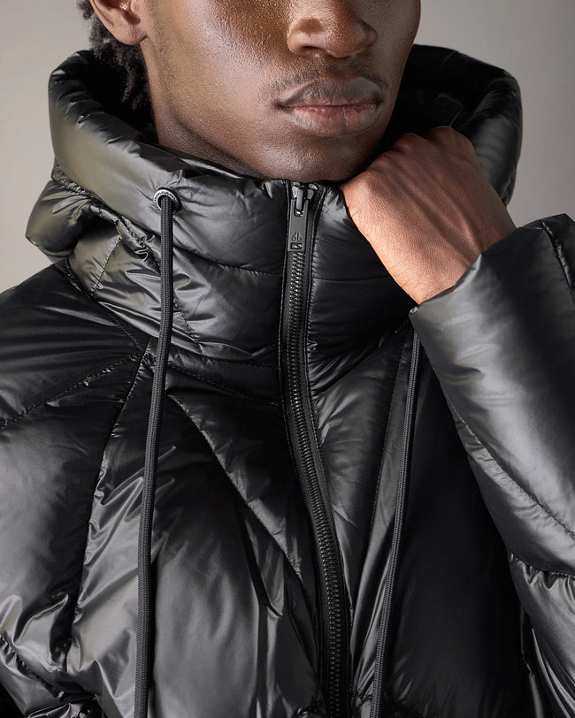 Moose Knuckles Mens Down Bomber f26 Iceberg Quilt - Black