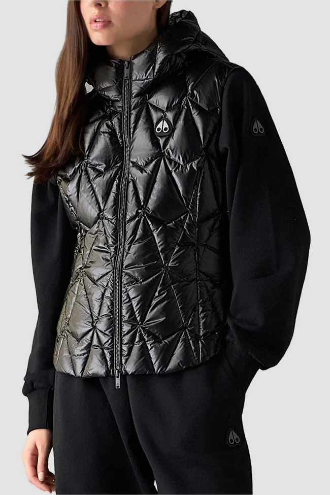 Moose Knuckles Womens Down Vest f26 Iceberg Quilt - Black