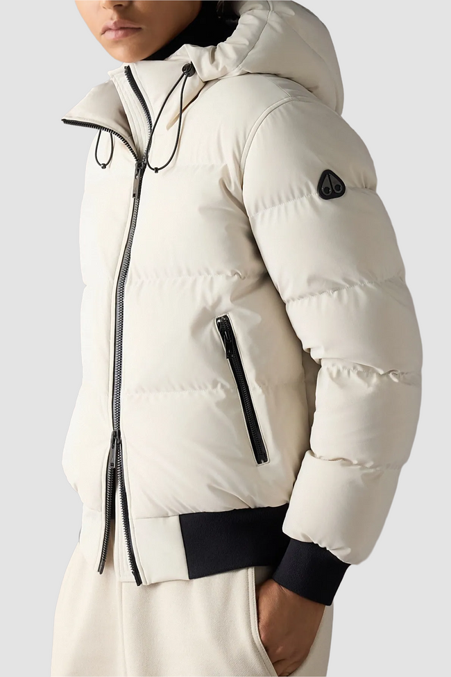 Moose Knuckles Womens Down Bomber f26 Soho - Alabaster