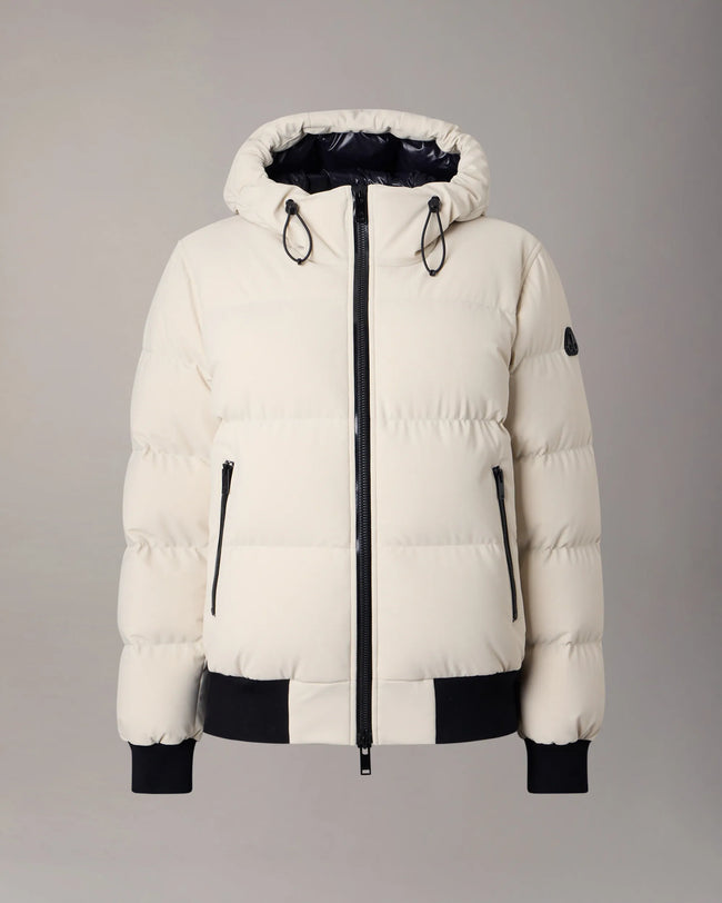 Moose Knuckles Womens Down Bomber f26 Soho - Alabaster