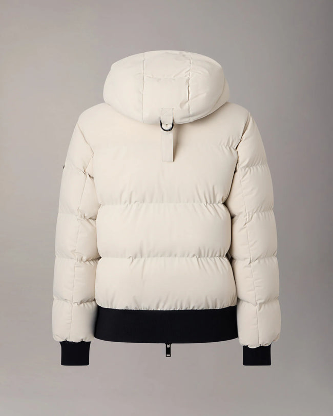 Moose Knuckles Womens Down Bomber f26 Soho - Alabaster