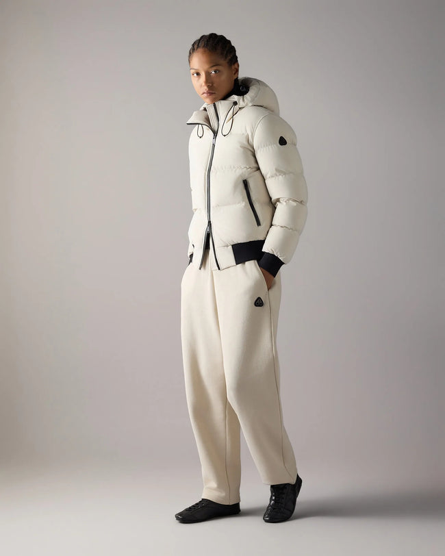 Moose Knuckles Womens Down Bomber f26 Soho - Alabaster
