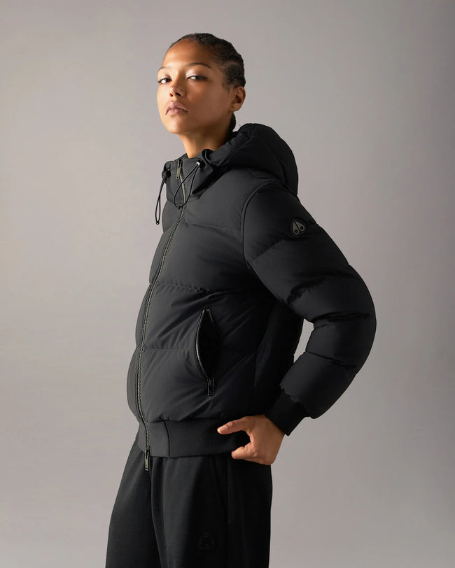 Moose Knuckles Womens Down Bomber f26 Soho - Black