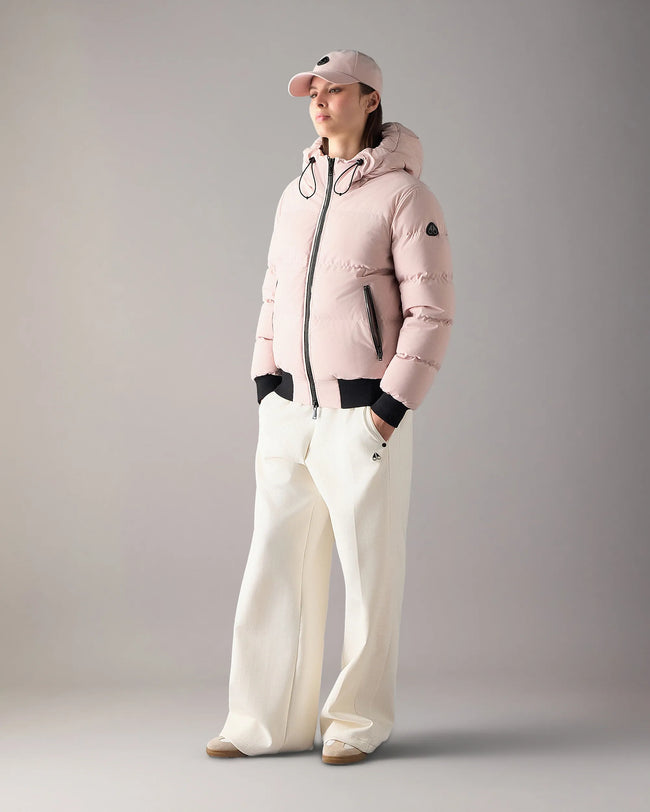 Moose Knuckles Womens Down Bomber f26 Soho - Rosewood